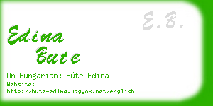 edina bute business card